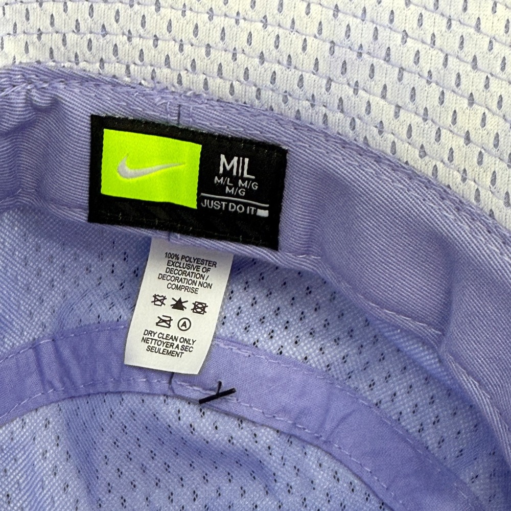 Nike‎ Womens Futura Tie Dye Bucket Hat (M/L) White Gray Purple DH1366-569 NWT * - Picture 6 of 7